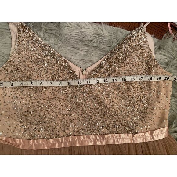 BHLDN - Avery Beaded Sequin Tulle Bridesmaid Special Occasion Dress size 20 - Picture 15 of 15